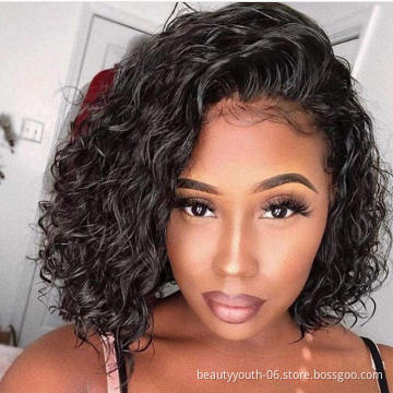 High Quality Lace closure  Straight Bob Wigs lace front wig hair bundles human hair weaves with closure